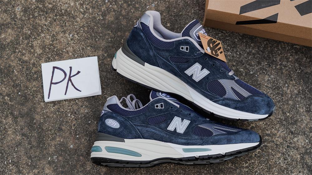 PK GOD New Balance 991v2 Made in UK Dark Navy RETAIL MATERIALS READY TO SHIP